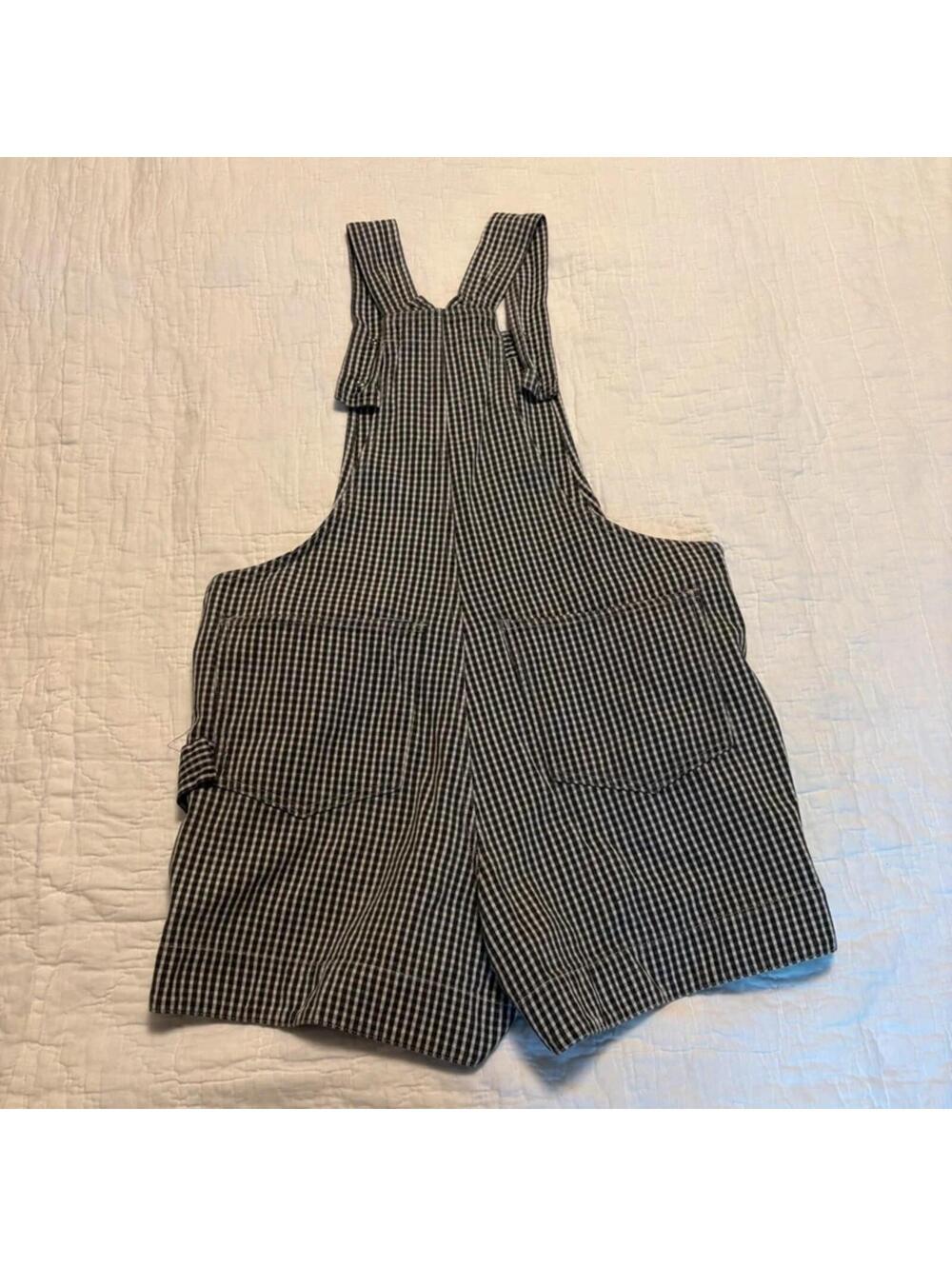 Vintage Esprit Gingham Shortalls/Overalls Size Medium - Picture 2 of 6